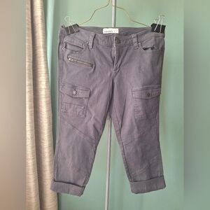 Old Navy Gray Cargo Crop Pants.  Sz 10. Super Cute